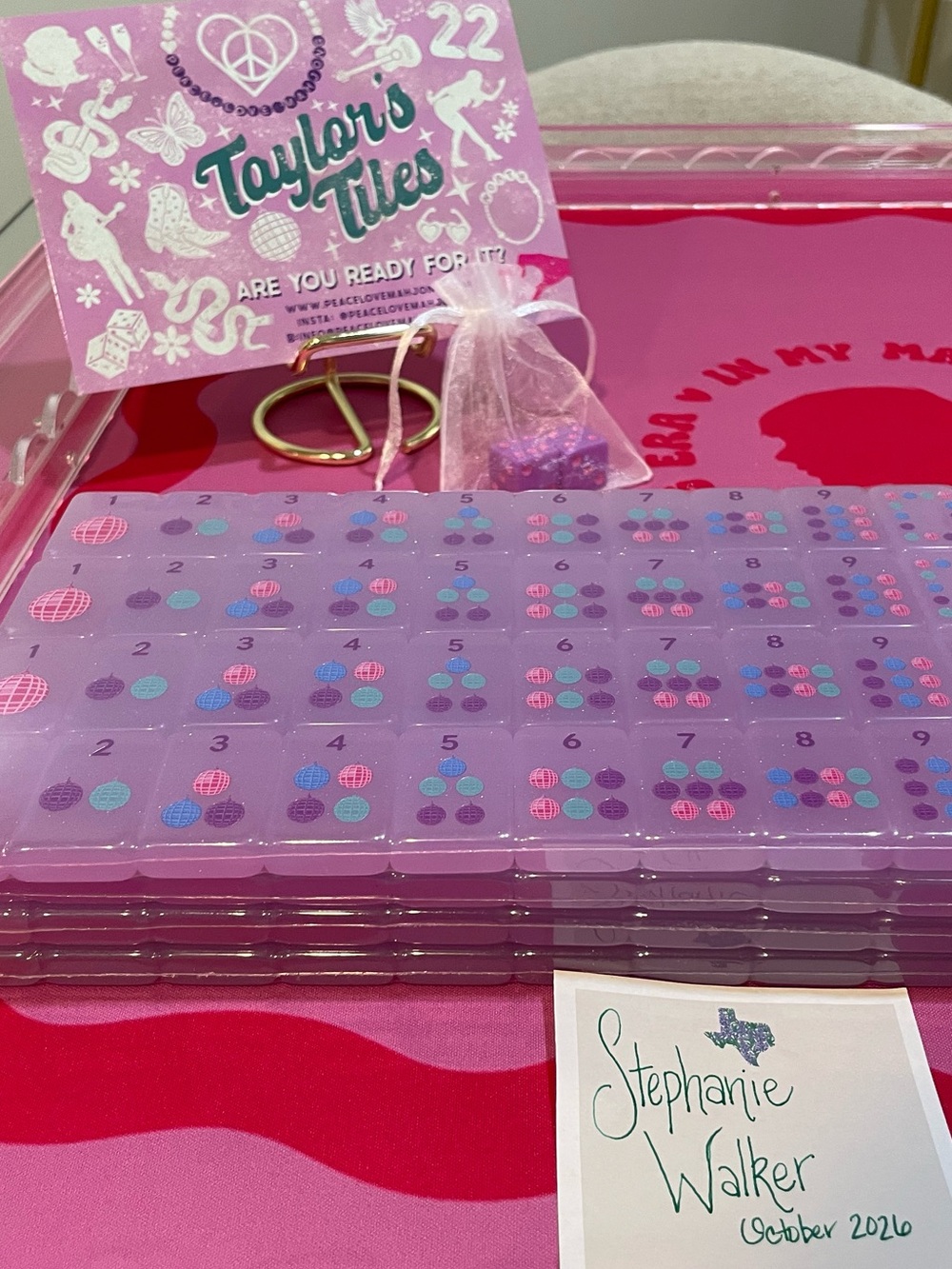 🪩💜💗 NEW American Mahjong Taylor-themed COMPLETE set-up!